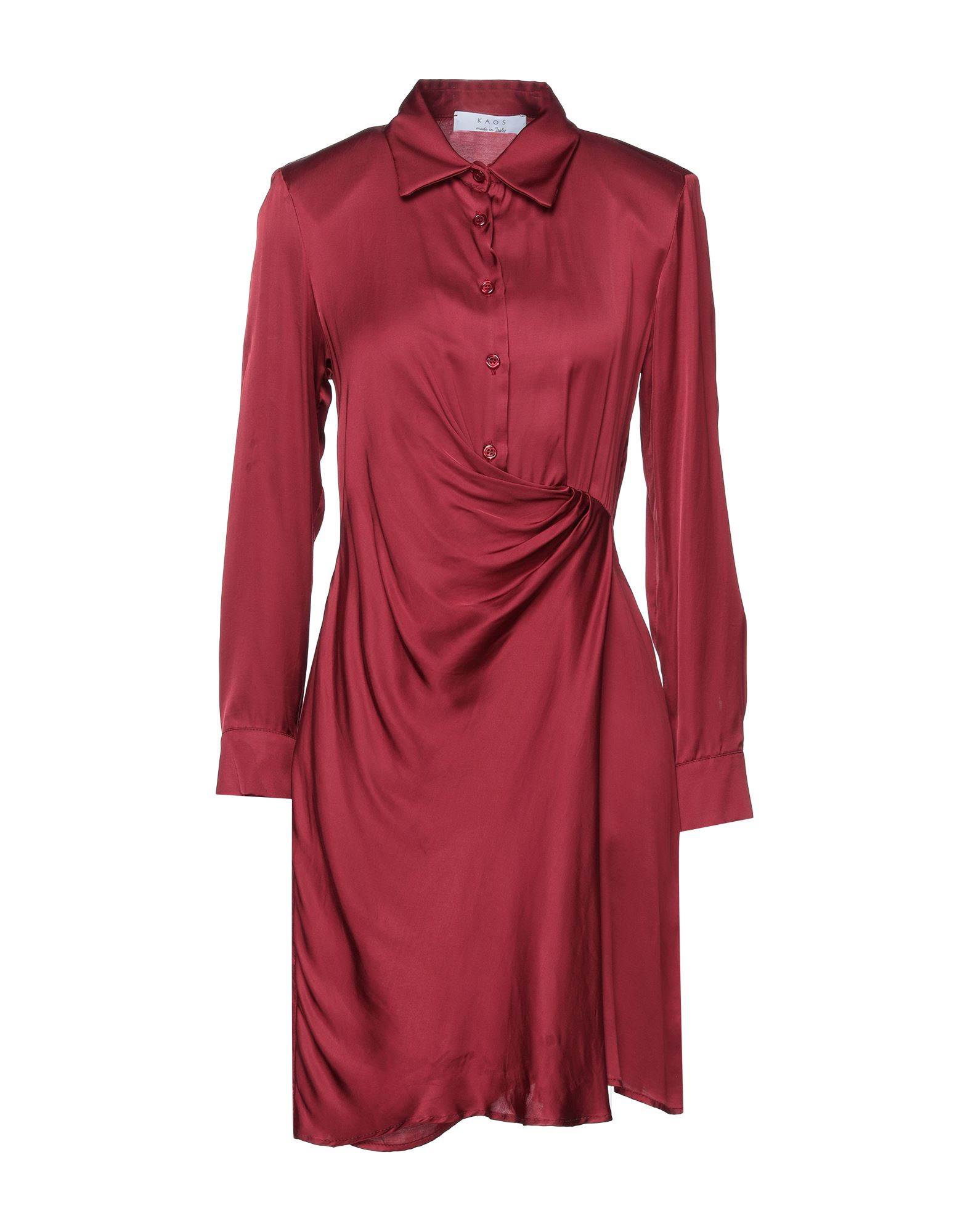 Kaos Short Dresses In Brick Red