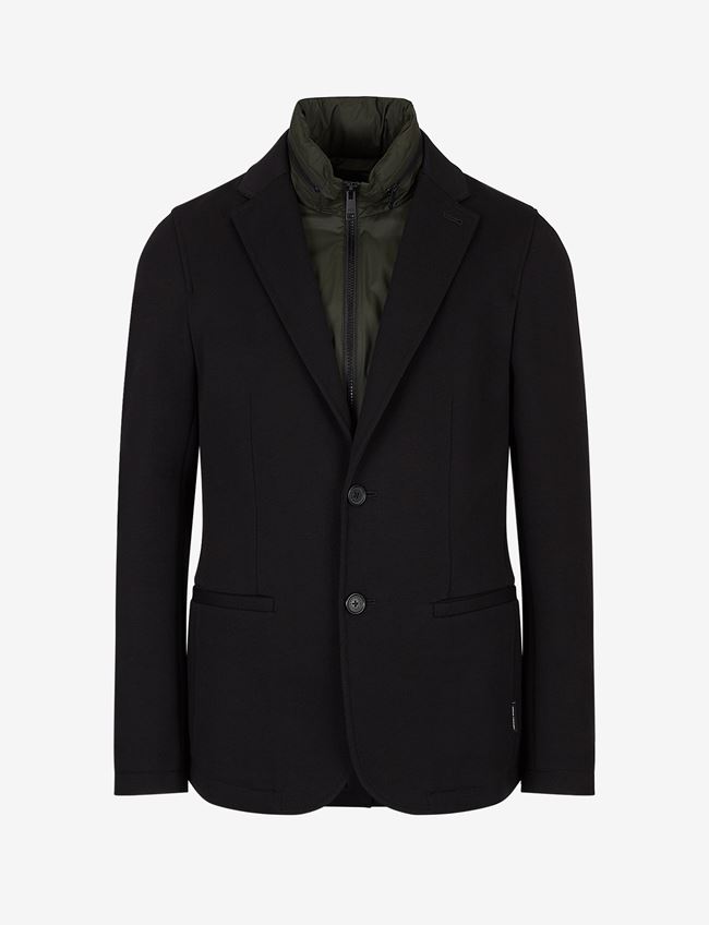 Armani Exchange Giacca Nero Cotone, Poliestere