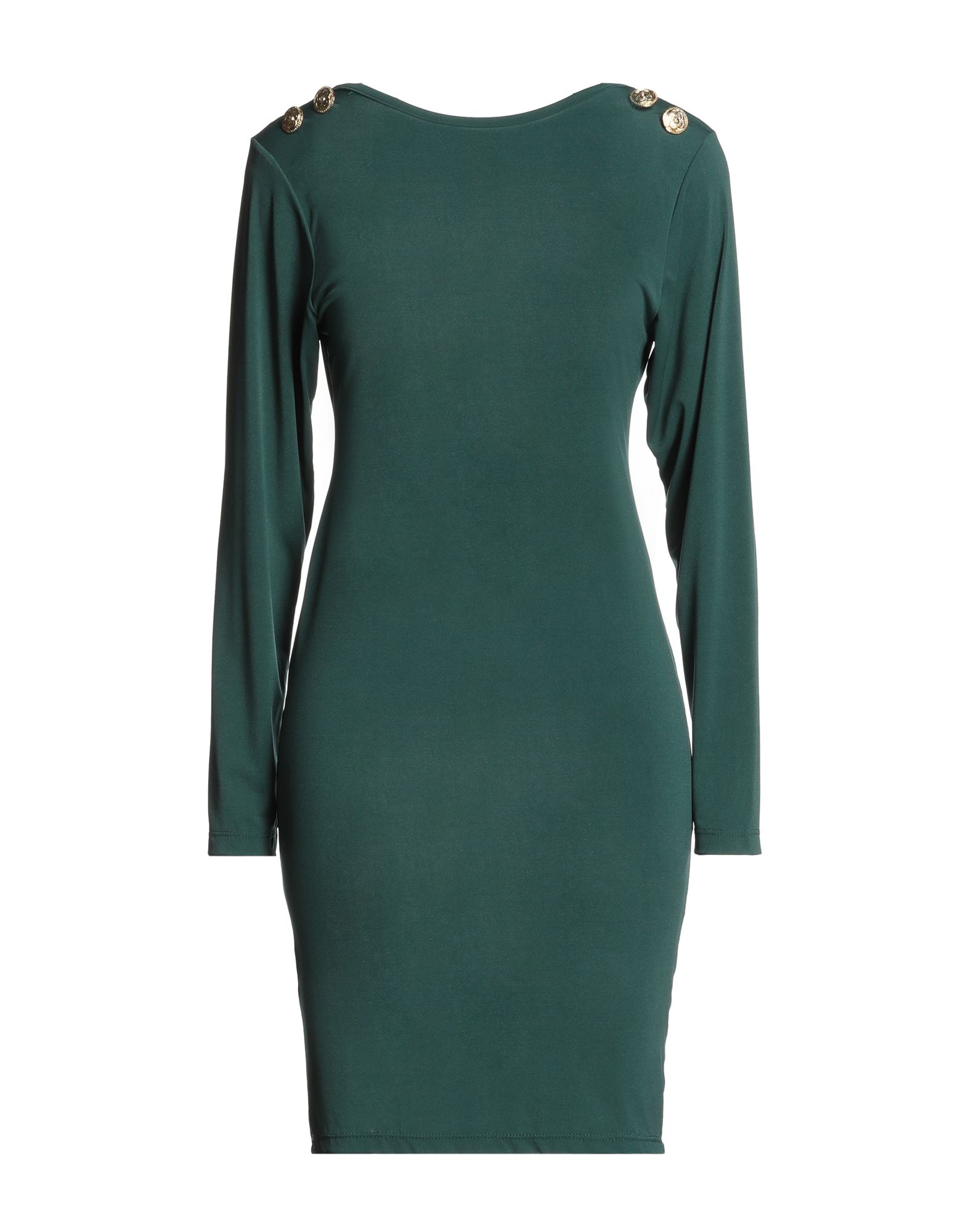 Shop Odi Et Amo Woman Mini Dress Emerald Green Size L Cotton