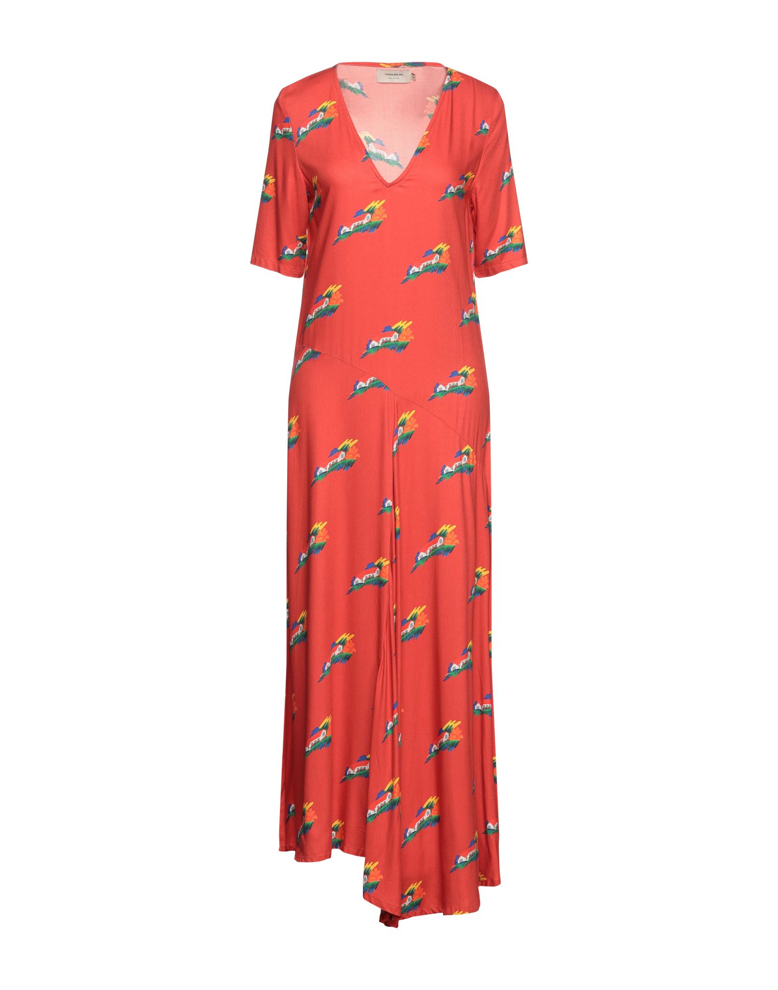 Thinking Mu Long Dresses In Red