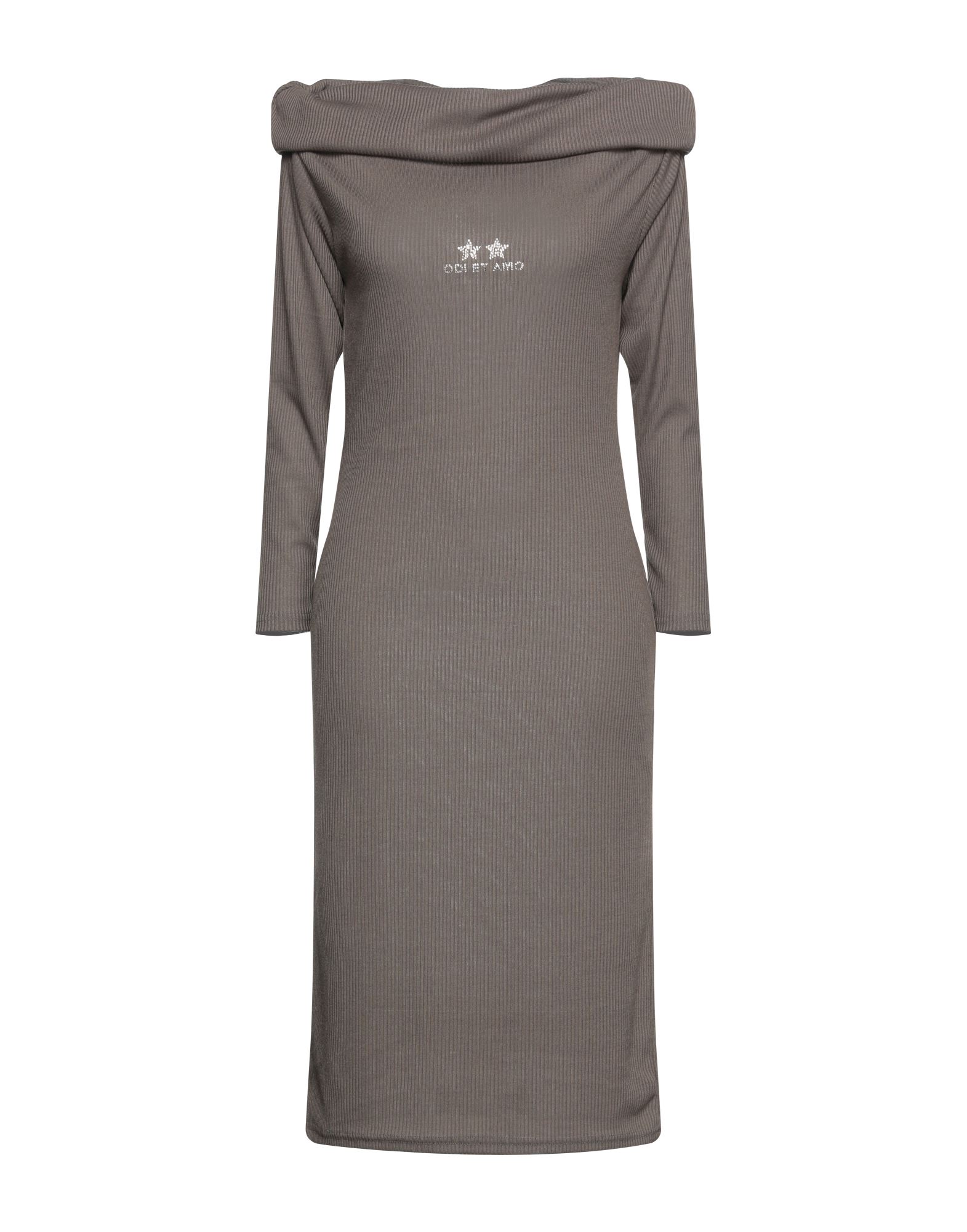 Odi Et Amo Midi Dresses In Grey
