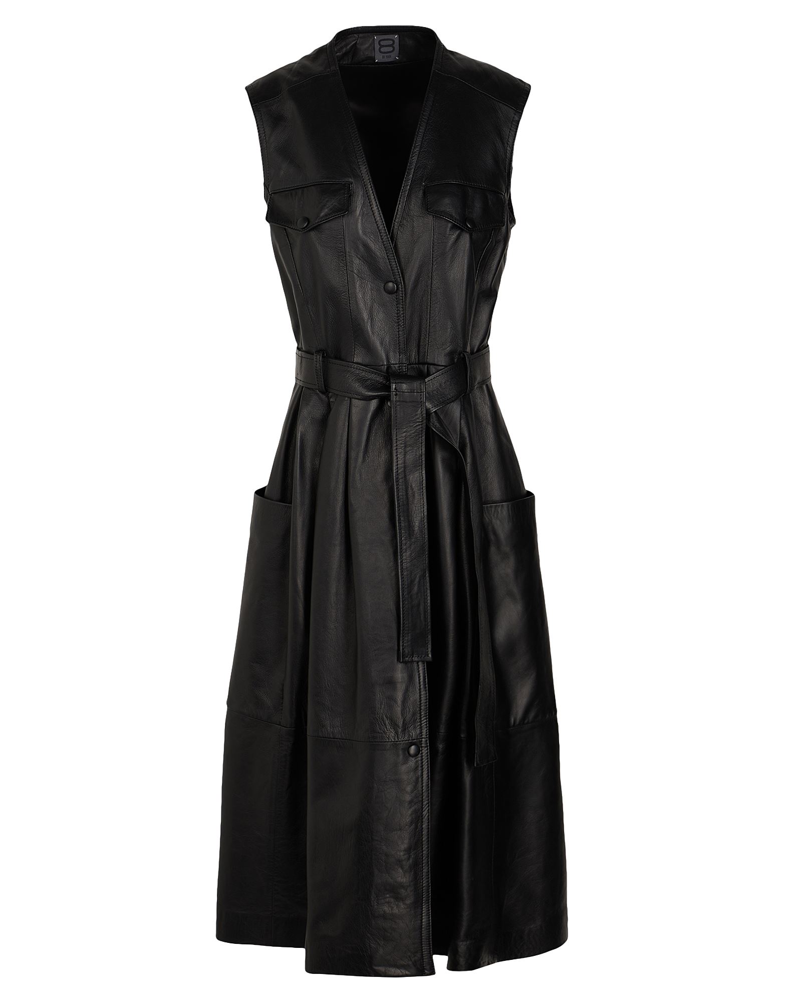 8 By Yoox Midi Dresses In Black