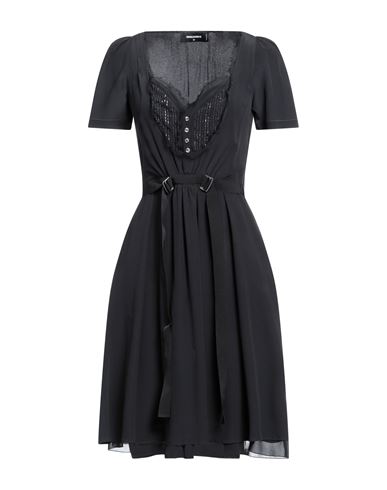 Dsquared2 Woman Midi Dress Black Size 2 Silk