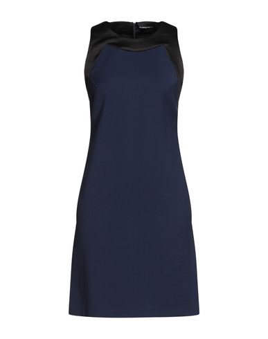 Biancoghiaccio Woman Short Dress Midnight Blue Size 4 Polyester, Viscose, Elastane
