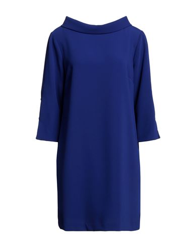 Shop Rossopuro Woman Mini Dress Blue Size S Polyester, Elastane