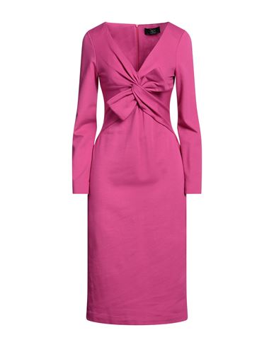 Clips Woman Midi Dress Fuchsia Size 6 Viscose, Elastane In Pink