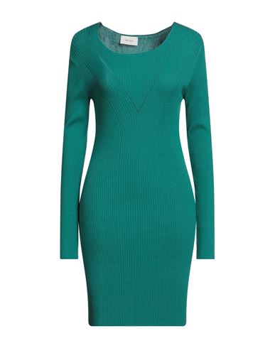 Vicolo Woman Mini Dress Emerald Green Size Onesize Viscose, Polyester