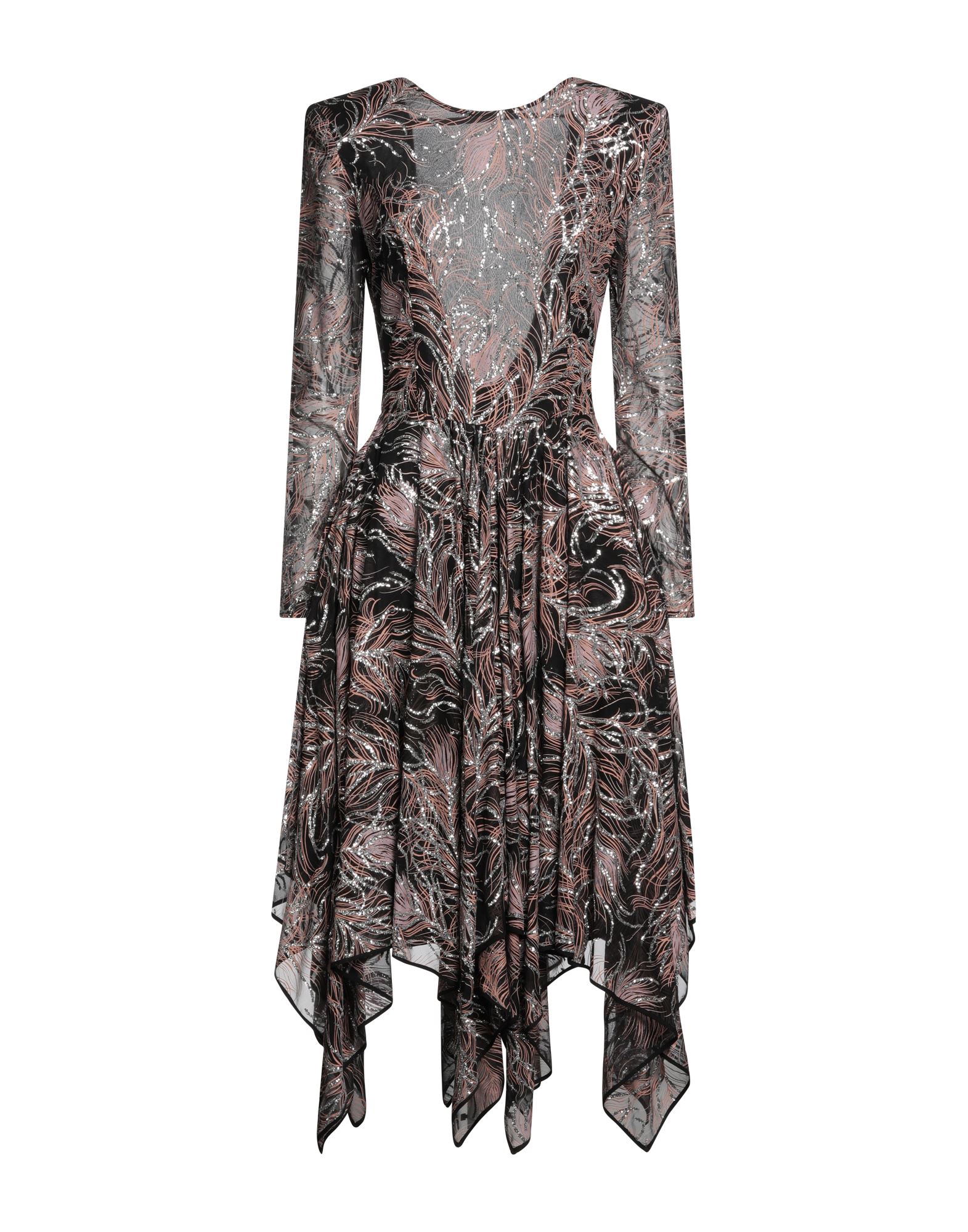 《セール開催中》ETRO レディース ミディ丈ワンピース ブラック 40 シルク 100%