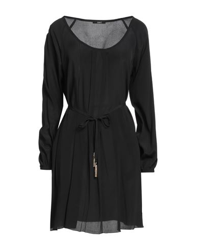 Woman Mini dress Black Size 10 Acetate, Silk