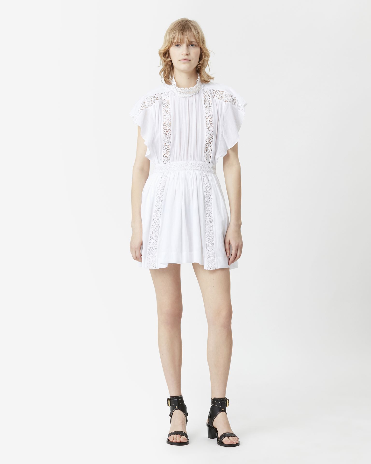 Isabel Marant Marant Étoile, Gisele Lacy Cotton Mini Dress - Women - White