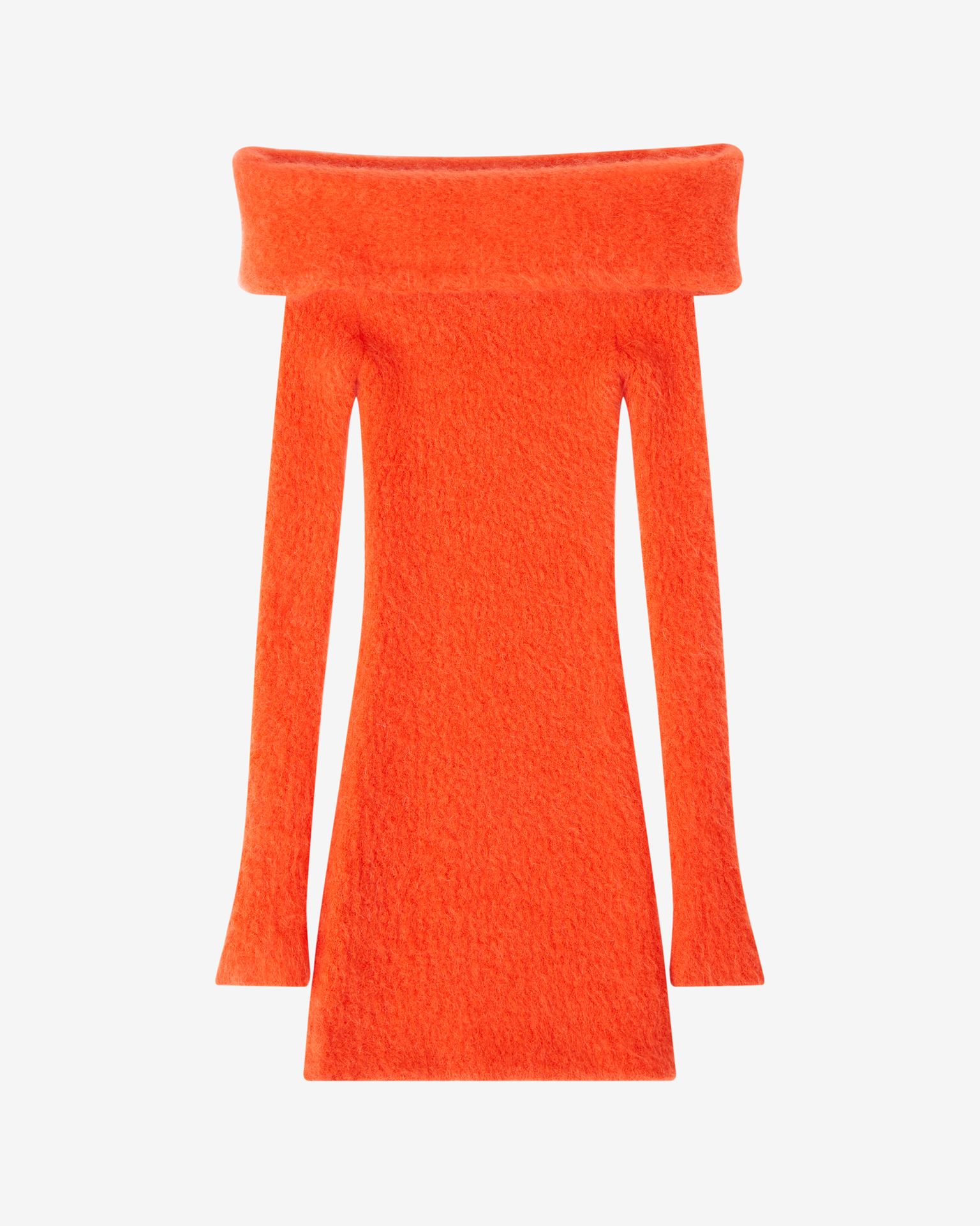 Isabel Marant Aria Mohair Mini Dress In Orange