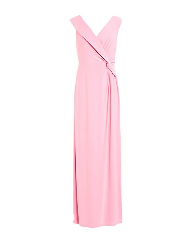 Ralph Lauren Lauren  Jersey Off-the-shoulder Gown Woman Maxi Dress Pink Size 8 Polyester, Elastane