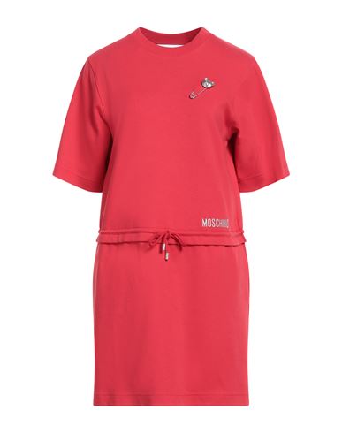Moschino Woman Mini Dress Red Size 6 Cotton, Elastane