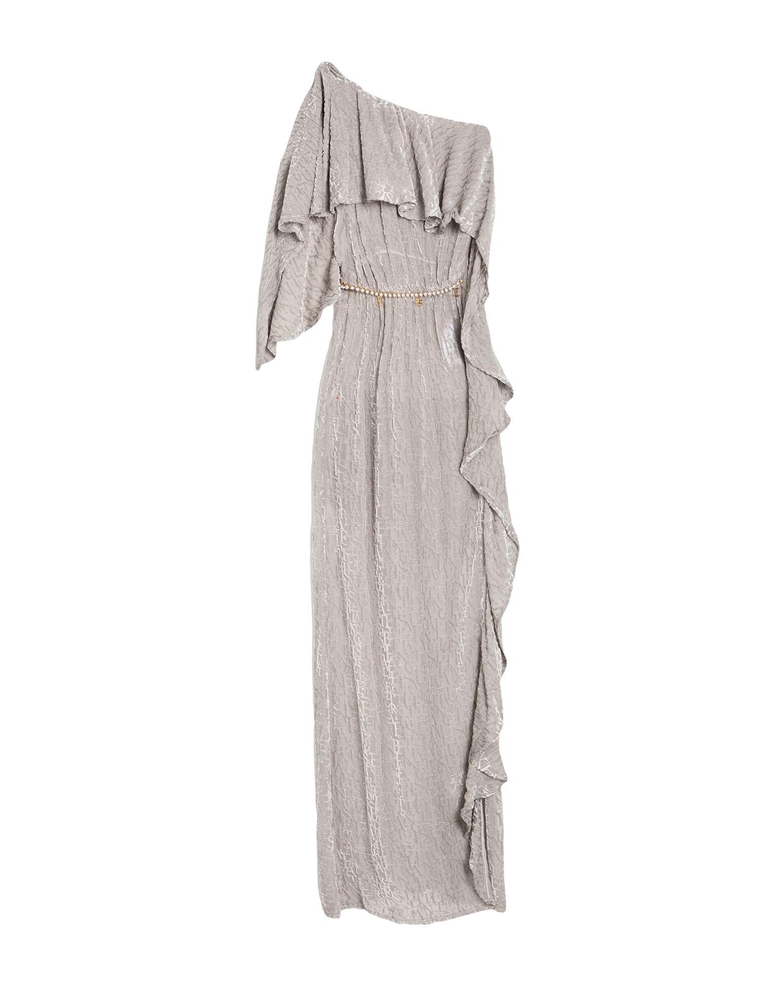 Elisabetta Franchi Long Dresses In Light Grey