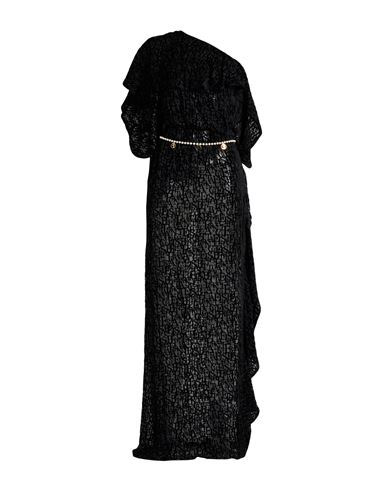 Elisabetta Franchi Red Carpet Woman Maxi Dress Black Size 2 Viscose, Silk In Black