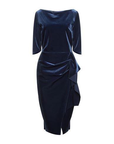 Chiara Boni La Petite Robe Woman Midi Dress Midnight Blue Size 8 Polyester, Polyamide, Elastane