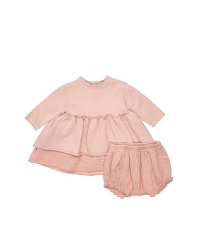 Teddy & Minou Newborn Girl Baby Set Blush Size 3 Cotton, Elastane In Pink