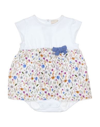 Lalalù Newborn Girl Baby Jumpsuits & Overalls White Size 3 Cotton, Elastane