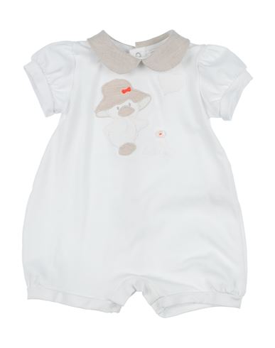 Lalalù Newborn Girl Baby Jumpsuits & Overalls White Size 1 Cotton, Elastane