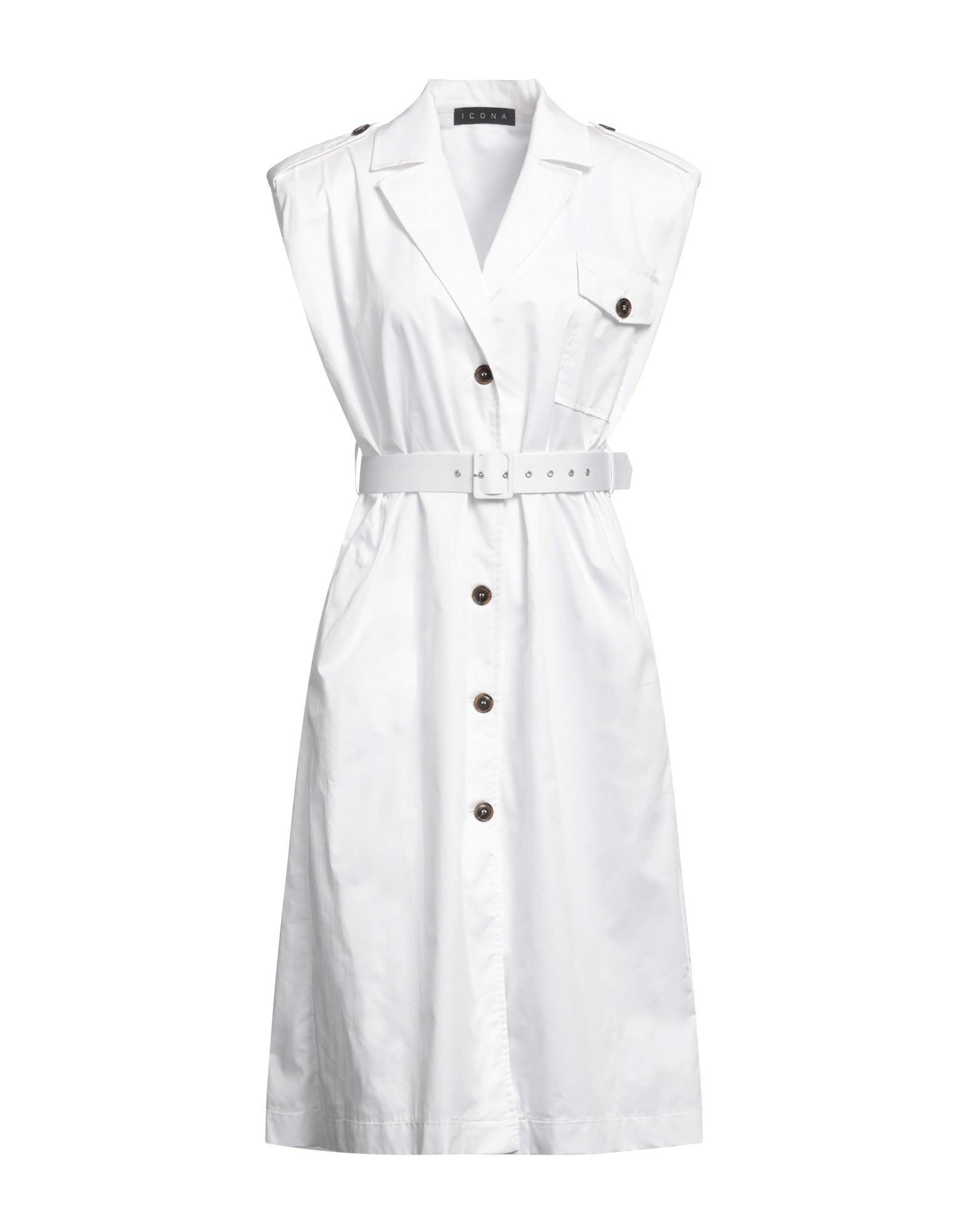 Icona By Kaos Midi Dresses In White