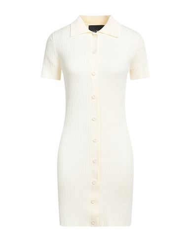 Shop John Richmond Woman Mini Dress Cream Size L Viscose, Polyester In White