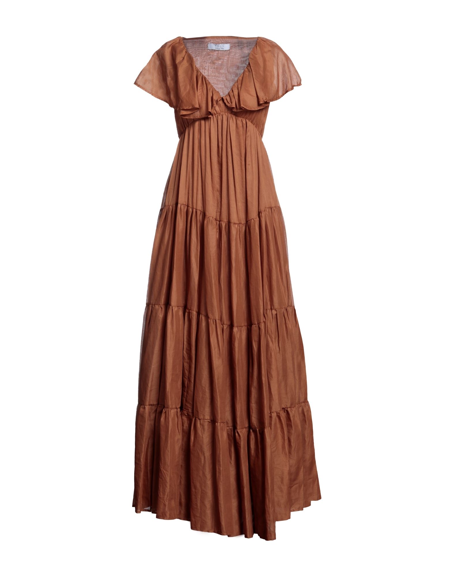 Kaos Long Dresses In Brown
