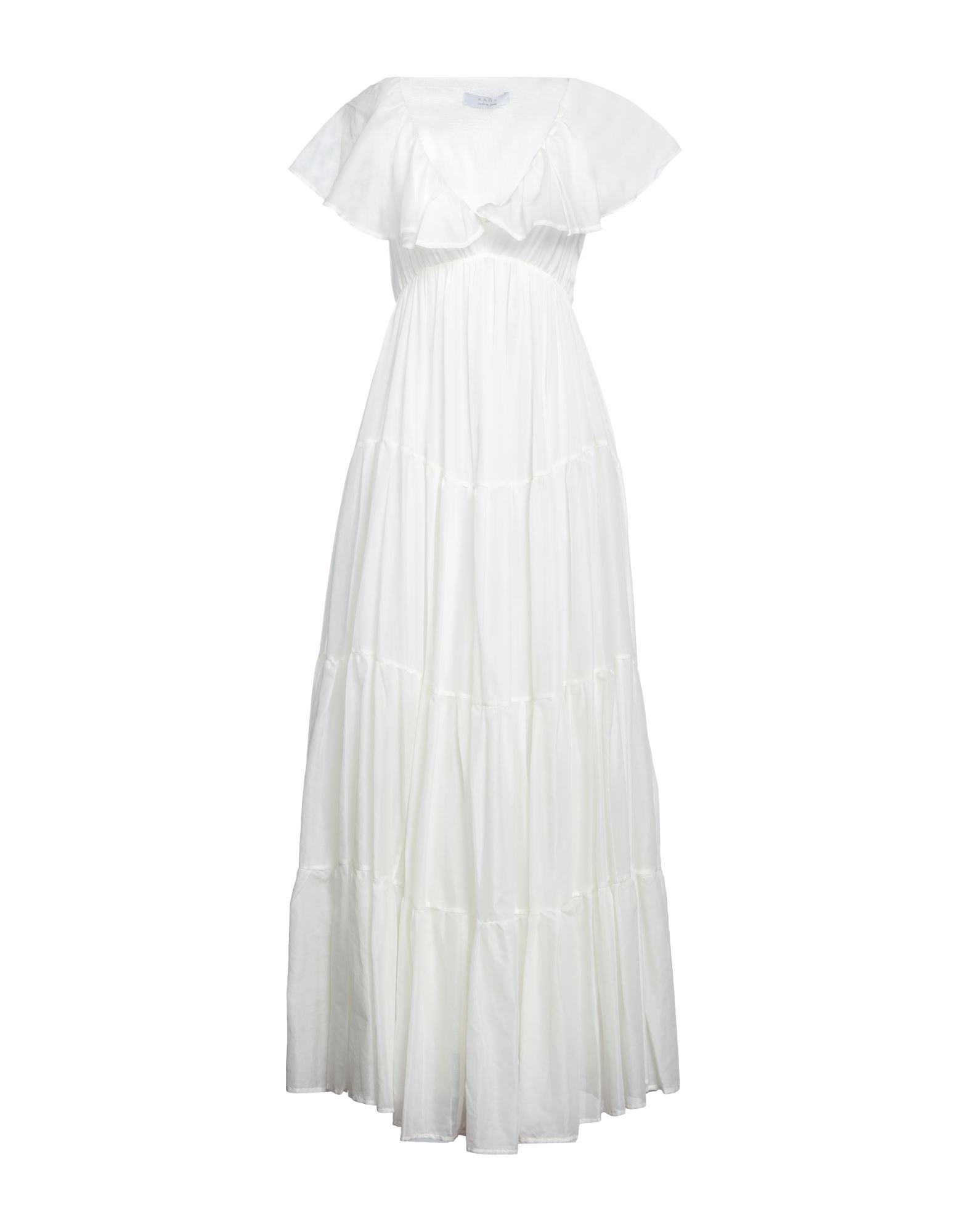 Kaos Long Dresses In White