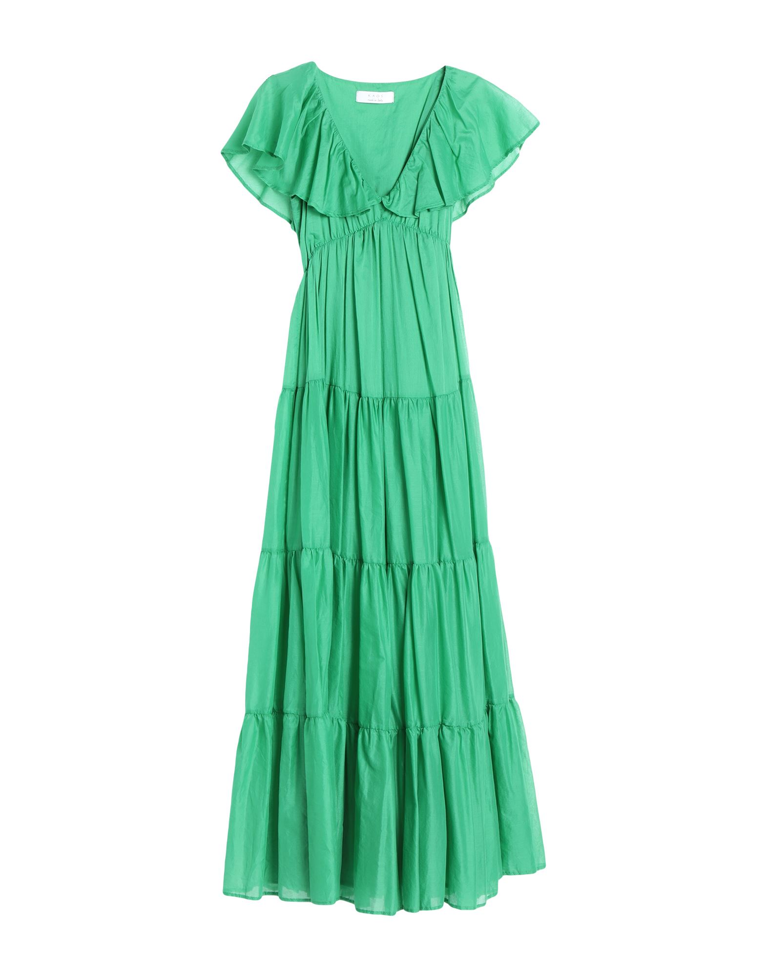 Kaos Long Dresses In Green