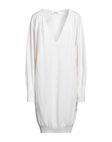 Circus Hotel Woman Midi Dress Cream Size 2 Virgin Wool, Cashmere In White