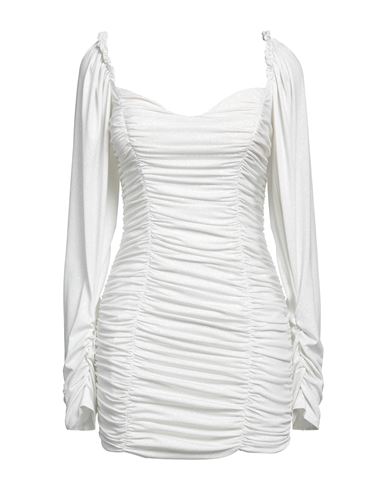 Actualee Woman Short Dress Off White Size 6 Polyester, Elastane