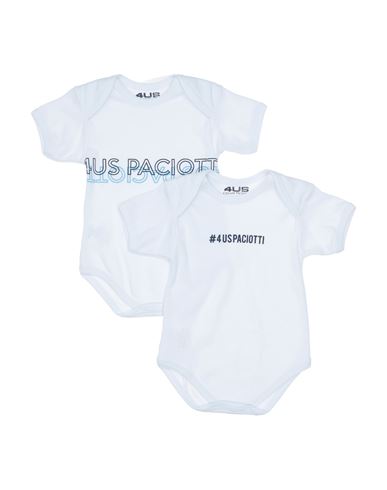 Cesare Paciotti 4us Newborn Boy Baby Bodysuit White Size 3 Cotton