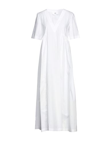Solotre Woman Long Dress White Size 4 Cotton