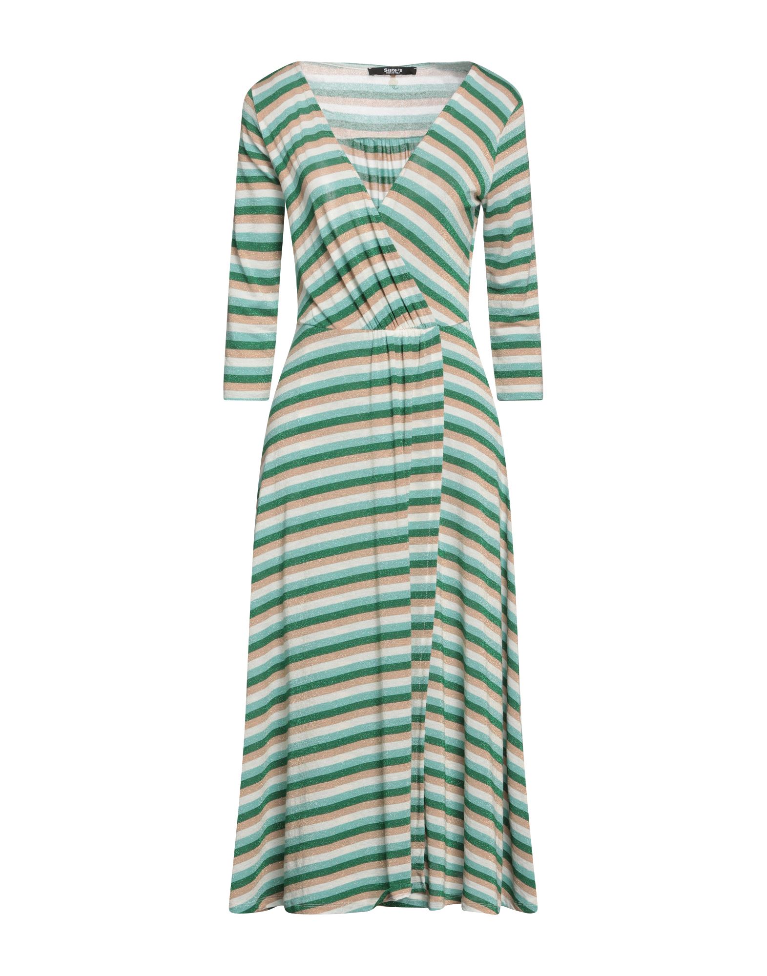 Siste's Midi Dresses In Green