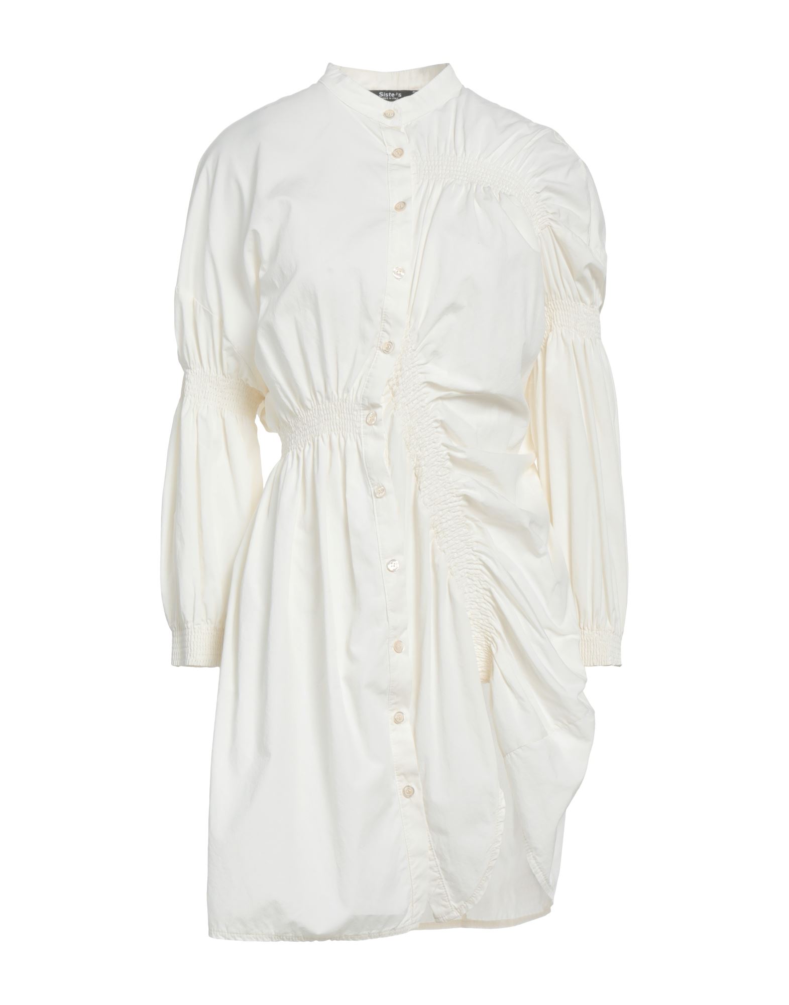 Siste's Woman Short Dress Ivory Size Xs Cotton In White