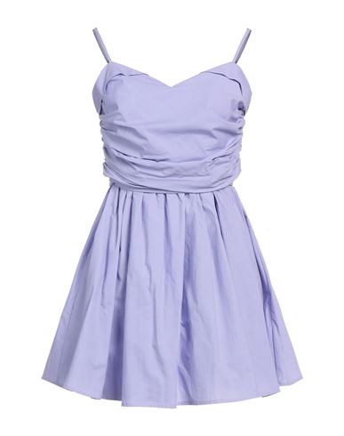 Haveone Woman Short Dress Light Purple Size M Cotton