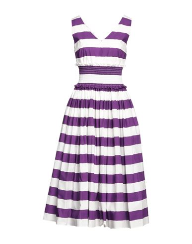 Dolce & Gabbana Woman Midi Dress Purple Size 0 Cotton