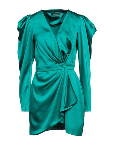 Actualee Woman Short Dress Emerald Green Size 8 Polyester