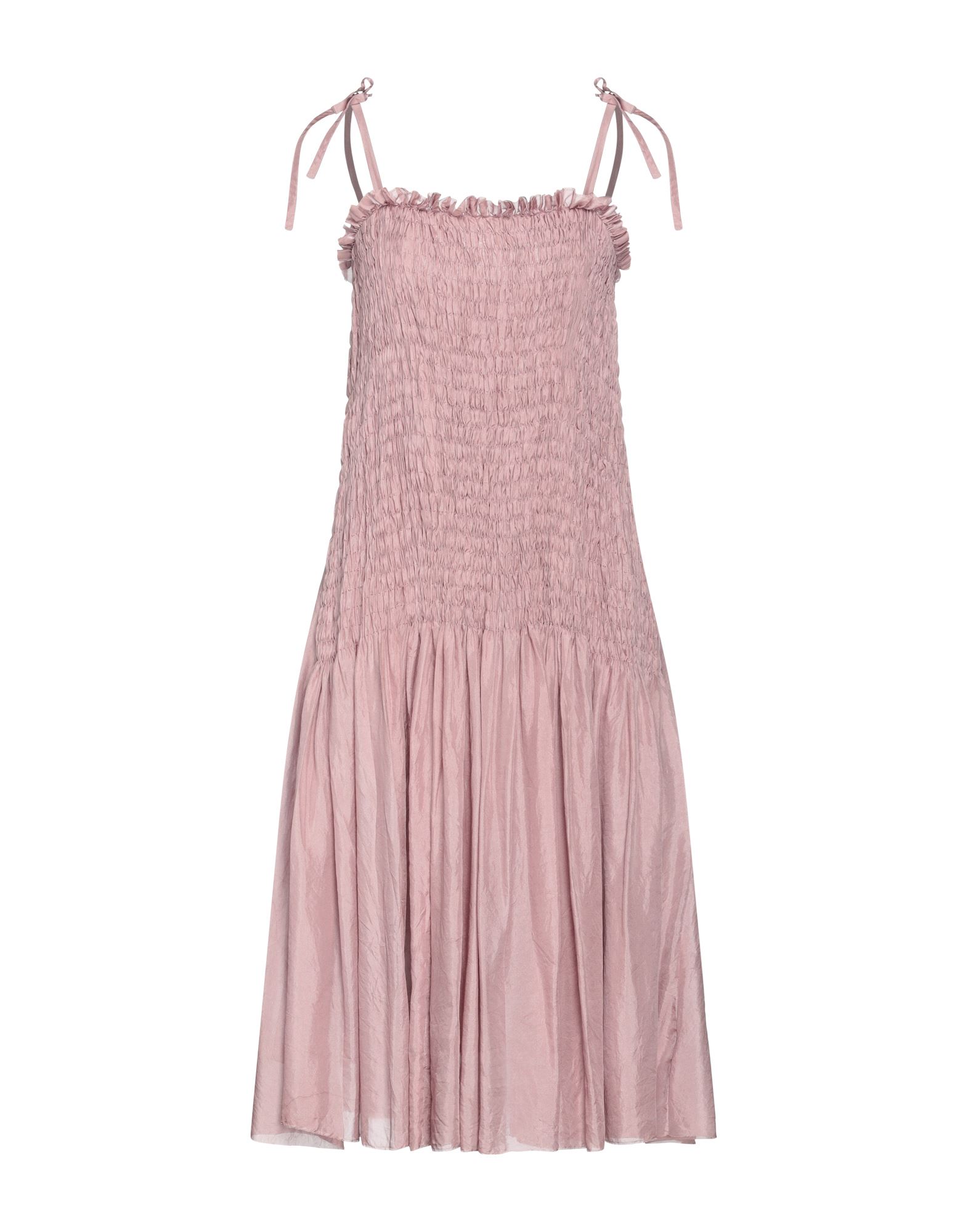A Tentative Atelier Midi Dresses In Pastel Pink