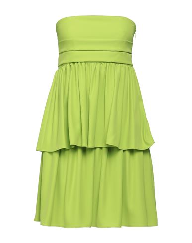 Marc Ellis Woman Mini Dress Acid Green Size 8 Polyester, Elastane