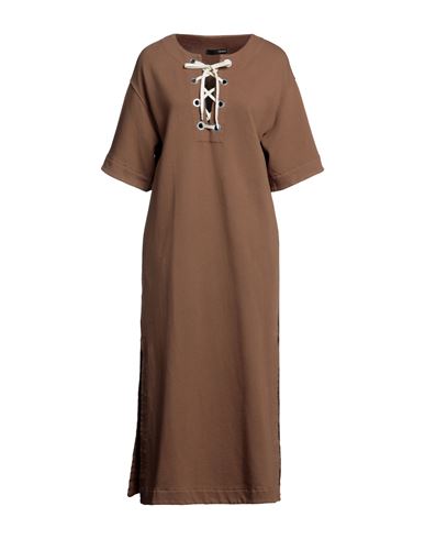 Tessa . Woman Midi Dress Camel Size Xs Cotton In Beige