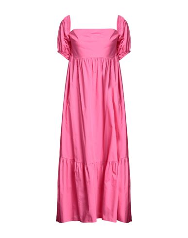 Vicolo Woman Midi Dress Fuchsia Size M Cotton In Pink