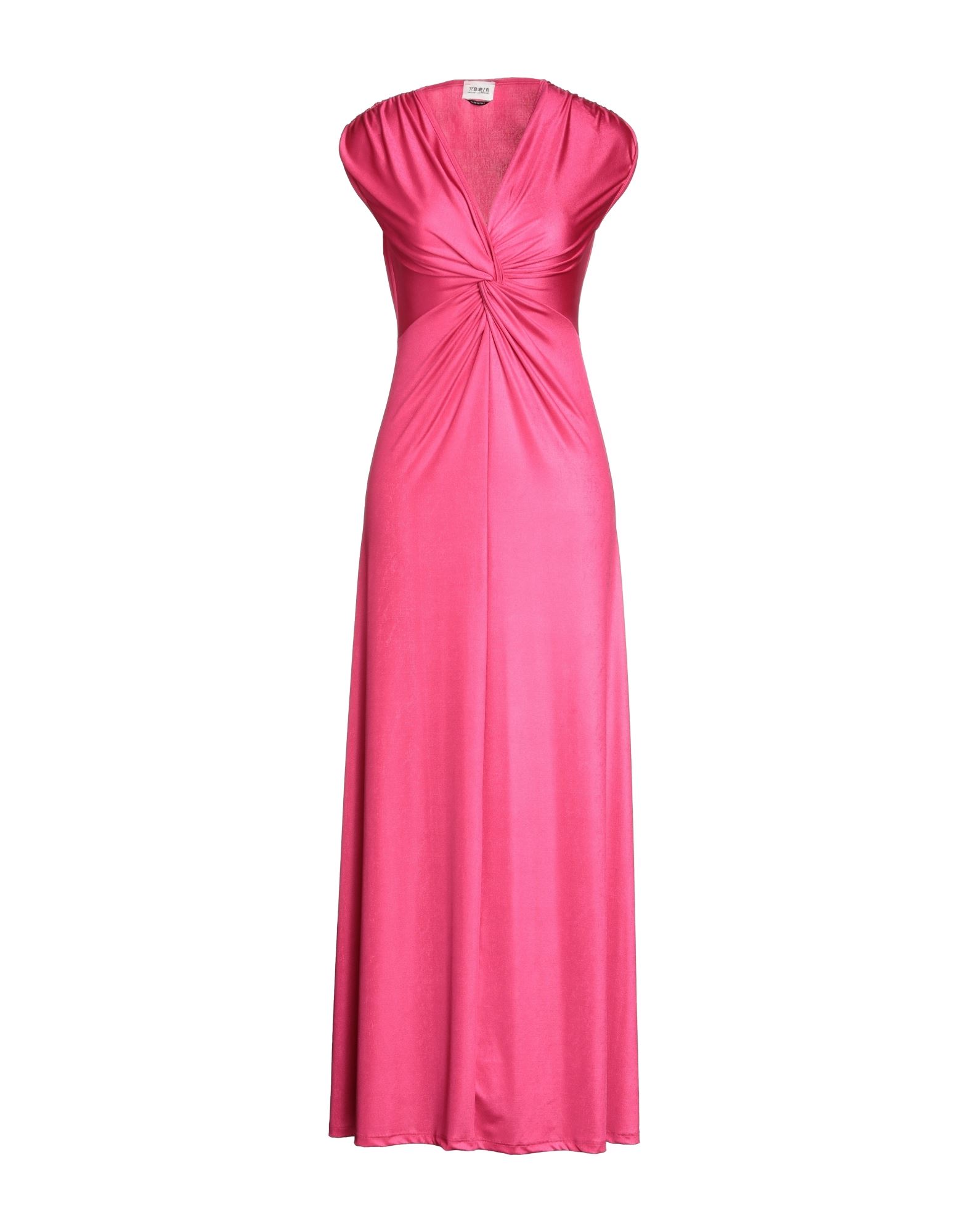 Shop Berna Woman Maxi Dress Fuchsia Size Xs Polyester, Elastane In Pink