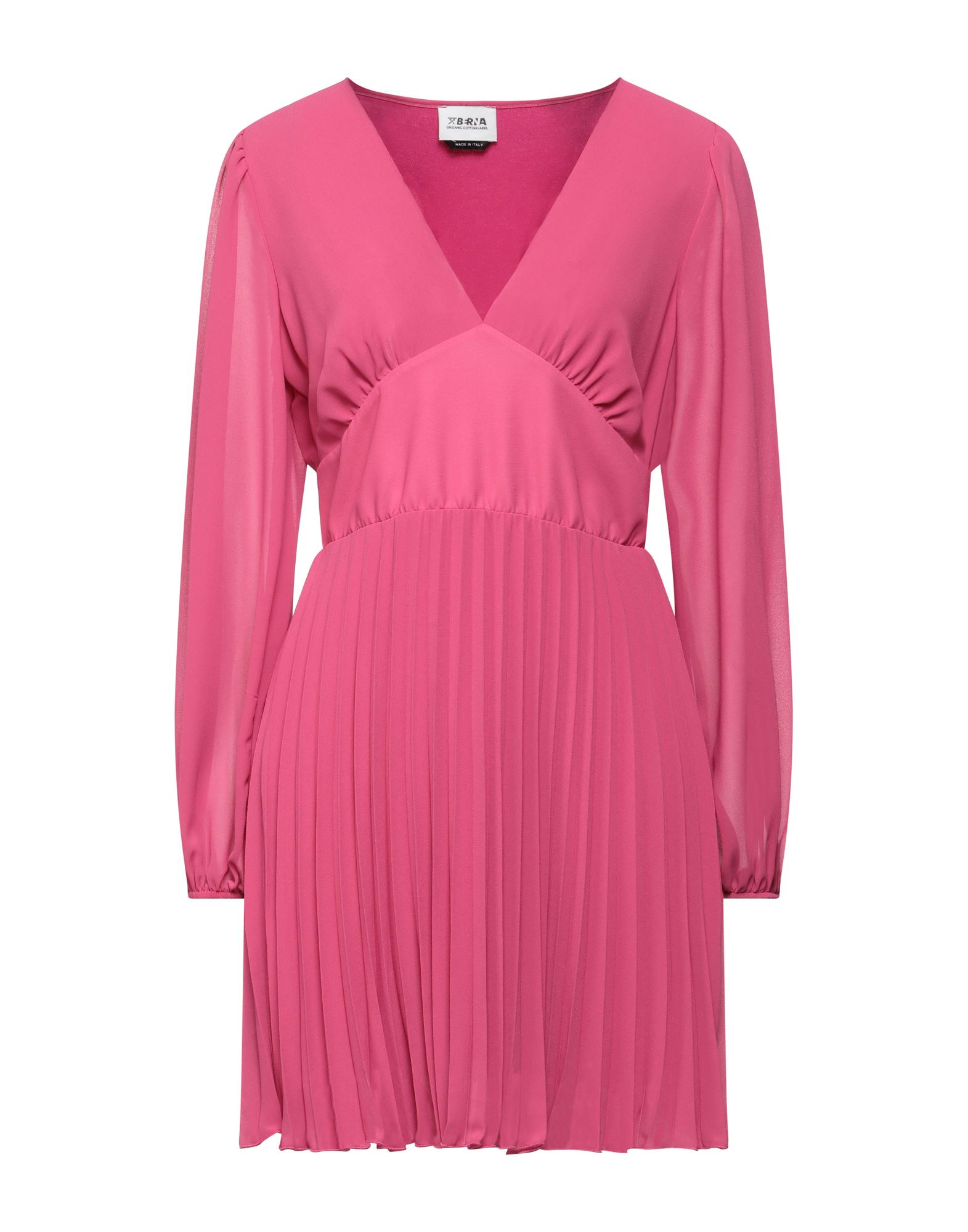 Shop Berna Woman Mini Dress Fuchsia Size Xs Polyester In Pink