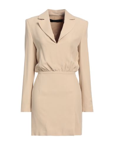 Federica Tosi Woman Mini Dress Sand Size 2 Acetate, Viscose, Polyester In Beige