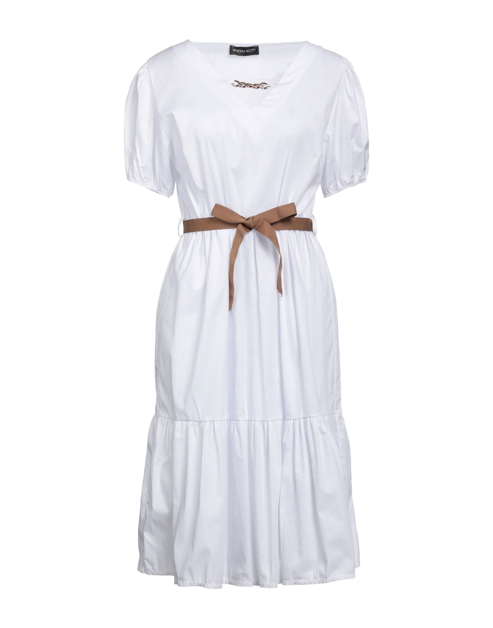 Vanessa Scott Midi Dresses In White