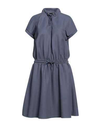 Emporio Armani Woman Midi Dress Navy Blue Size 12 Viscose, Cotton