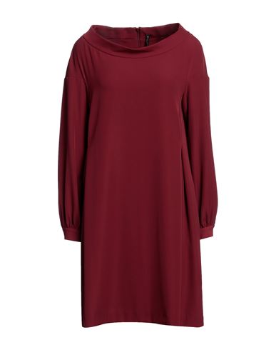 Manila Grace Woman Mini Dress Burgundy Size 6 Polyester, Elastane In Red