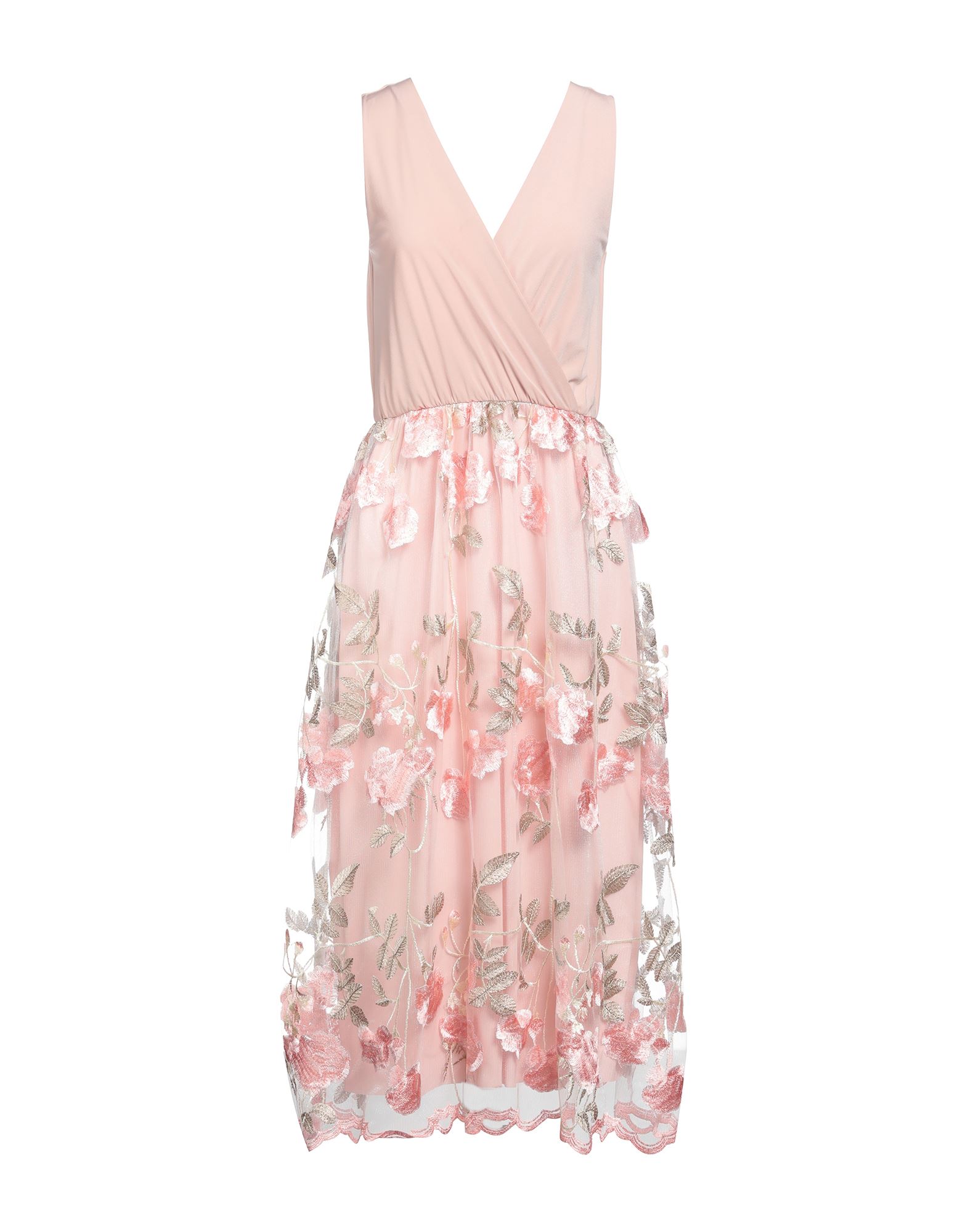 Vanessa Scott Midi Dresses In Pink