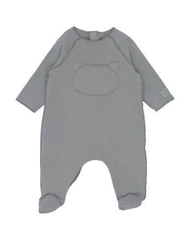 Teddy & Minou Newborn Boy Baby Jumpsuits & Overalls Grey Size 3 Cotton, Elastane