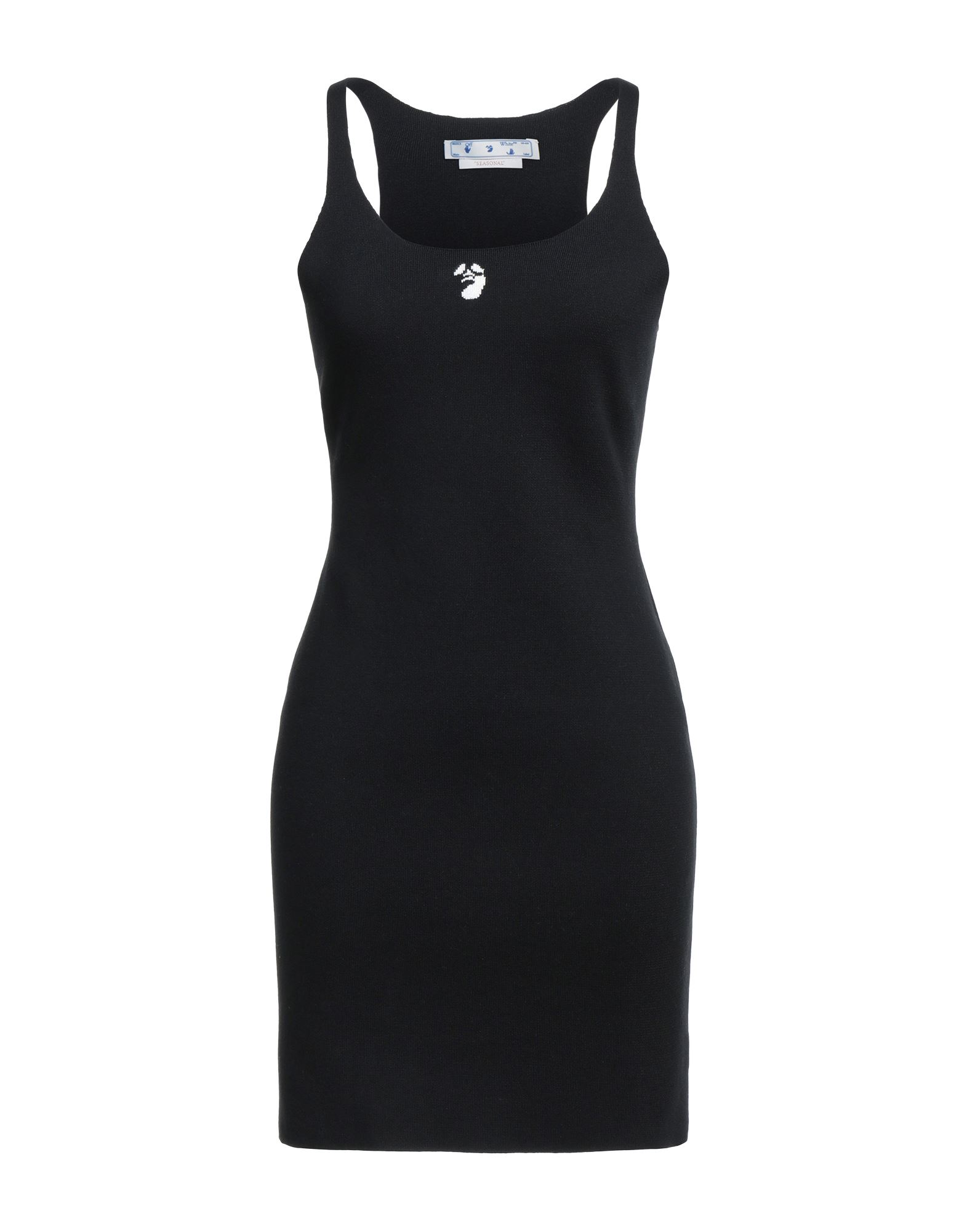 Off-white Woman Mini Dress Black Size 6 Cotton, Polyamide, Lycra